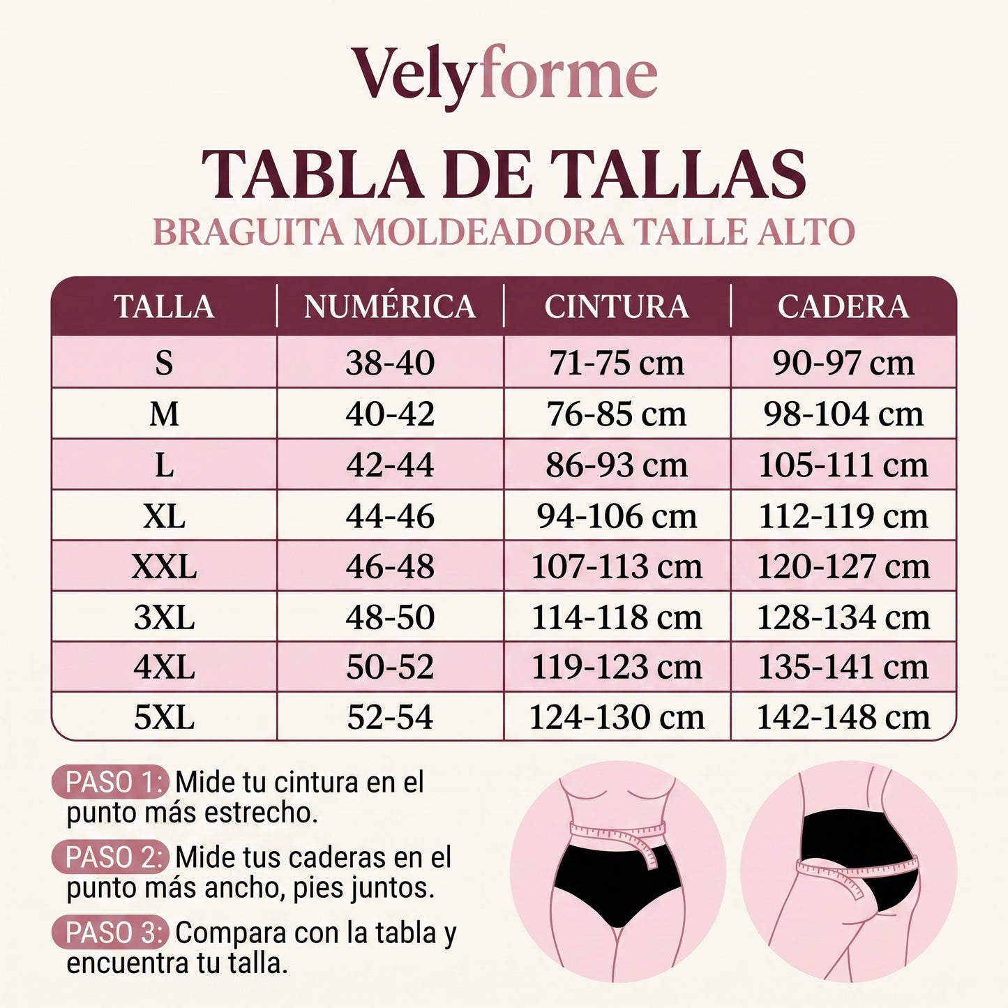 Velyforme® Braguita Moldeadora Talle Alto – Vientre Plano sin Esfuerzo