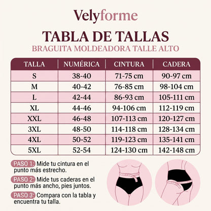 Velyforme® Braguita Moldeadora Talle Alto – Vientre Plano sin Esfuerzo